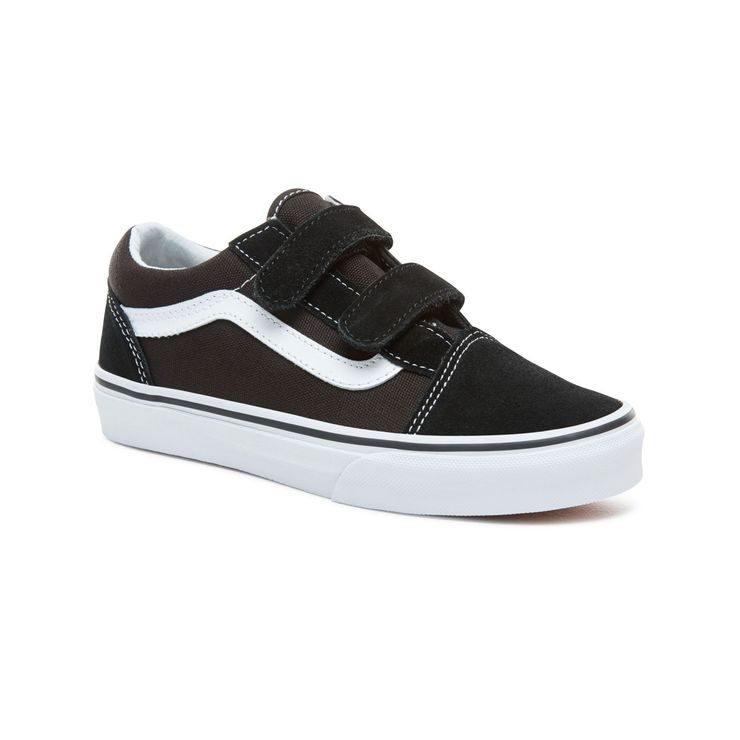 VANS YOUTH OLD SKOOL V SHOES (8-14 years) Black-True White