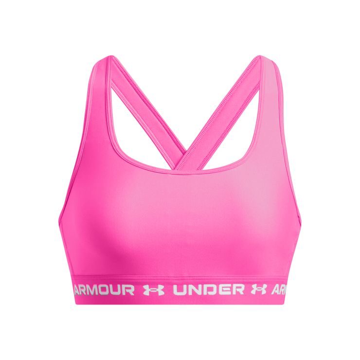 UNDER ARMOUR Crossback Mid Bra-PNK