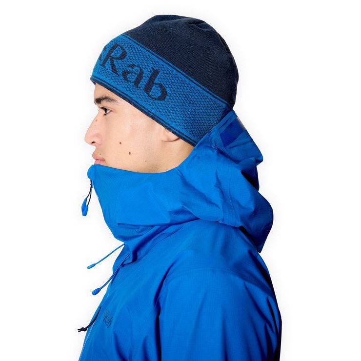 RAB Logo Band Beanie tempest blue/maya blue