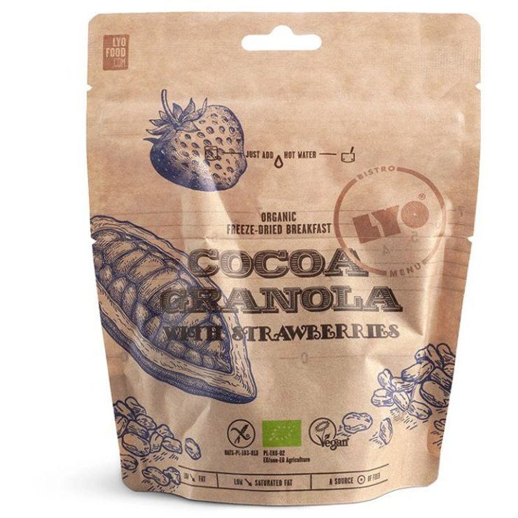 LYOFOOD Bistro Kakaová granola s jahodami
