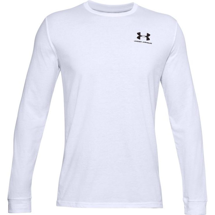 UNDER ARMOUR SPORTSTYLE LEFT CHEST LS, White / Black