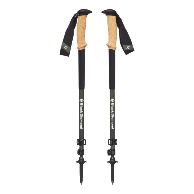 BLACK DIAMOND ALPINE CARBON CORK TREK POLES, tundra