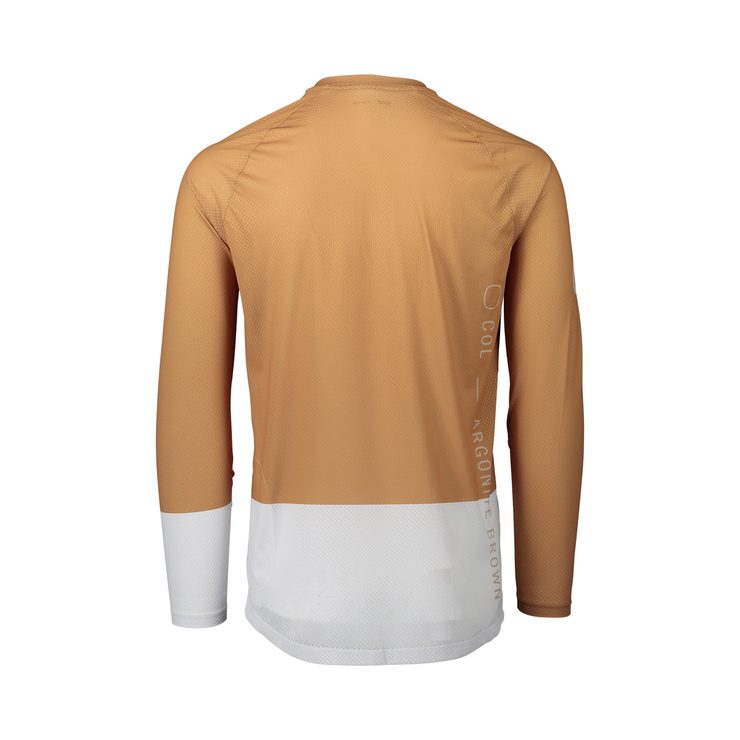 POC MTB Pure LS Jersey Aragonite Brown/Hydrogen White
