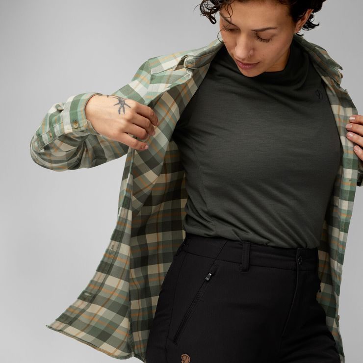 FJÄLLRÄVEN Singi Fjäll Shirt W Chalk White-Fossil