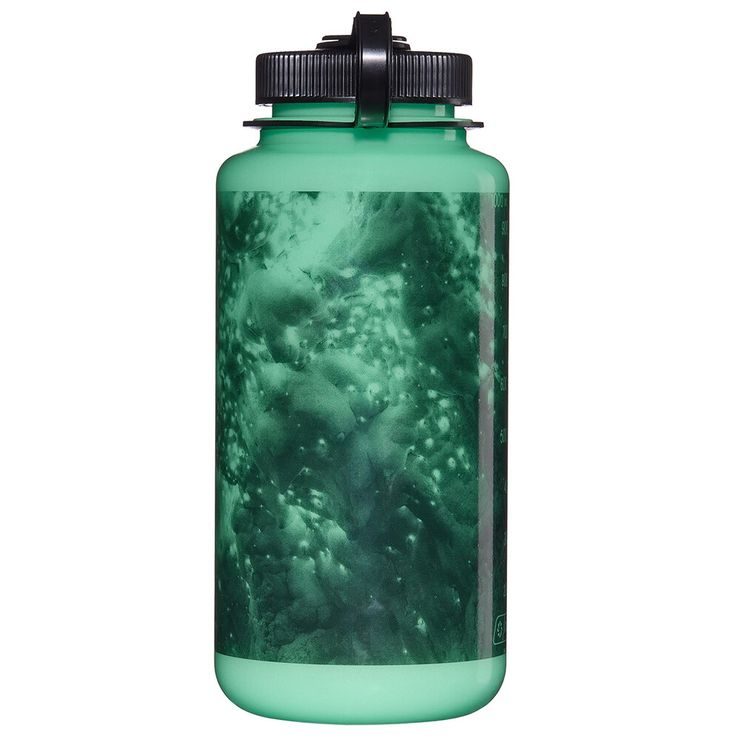 NALGENE WIDE MOUTH 1000 ML Glow w/Black Worms