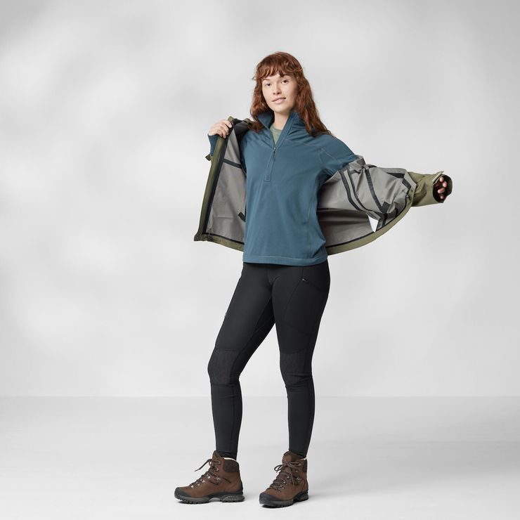 FJÄLLRÄVEN Abisko Lite Fleece Half Zip W Lavender Mist