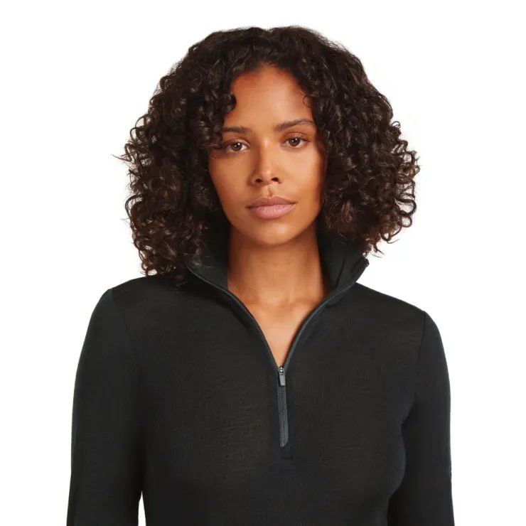 ICEBREAKER W 175 Everyday LS Half Zip, BLACK