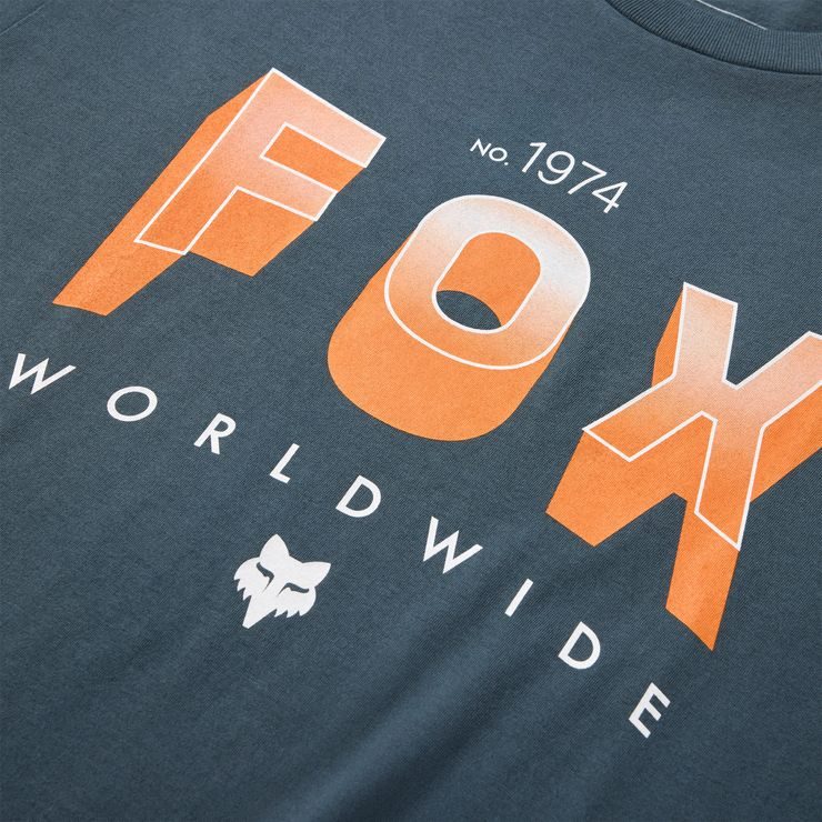 FOX Block 195 Orig Ss Tee Deep Cobalt