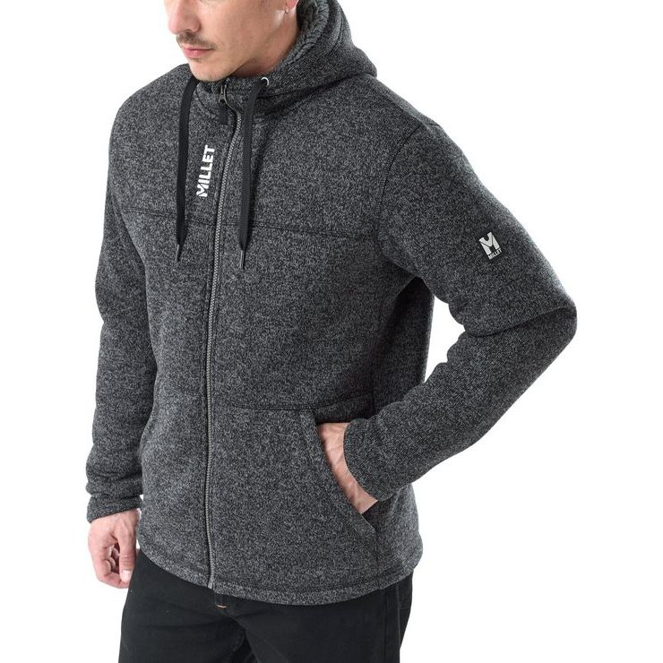 MILLET CHAMONIX KNITWARM HOODIE M ANTHRACITE GREY NEW