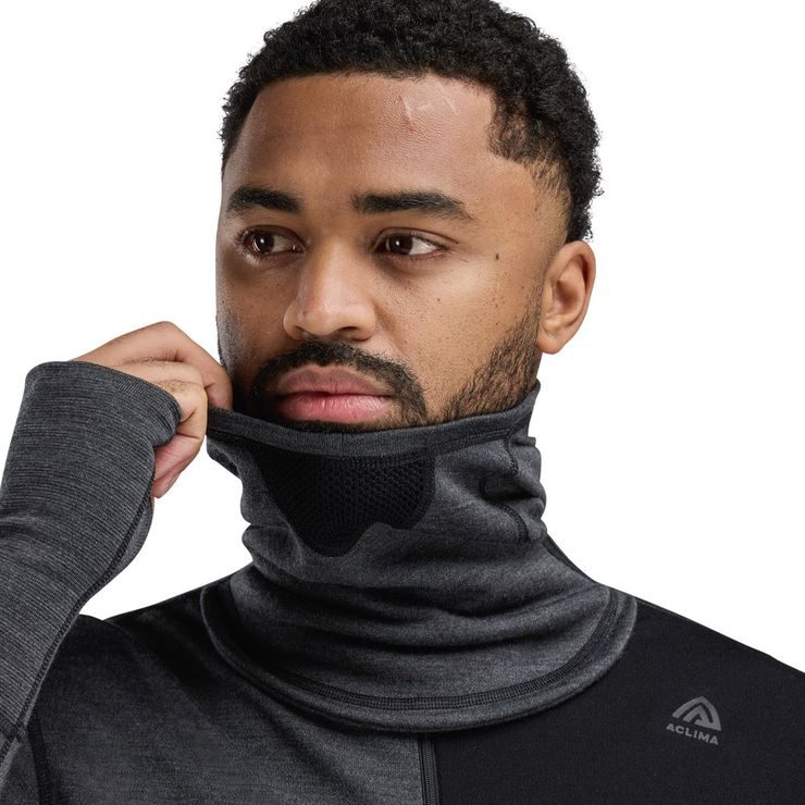 ACLIMA WarmWool Hoodsweater w/zip M's Jet Black/Marengo
