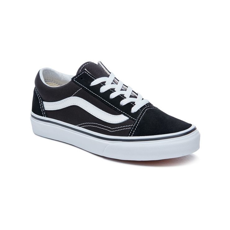 VANS KIDS OLD SKOOL SHOES (4-8 roků), Black-True White