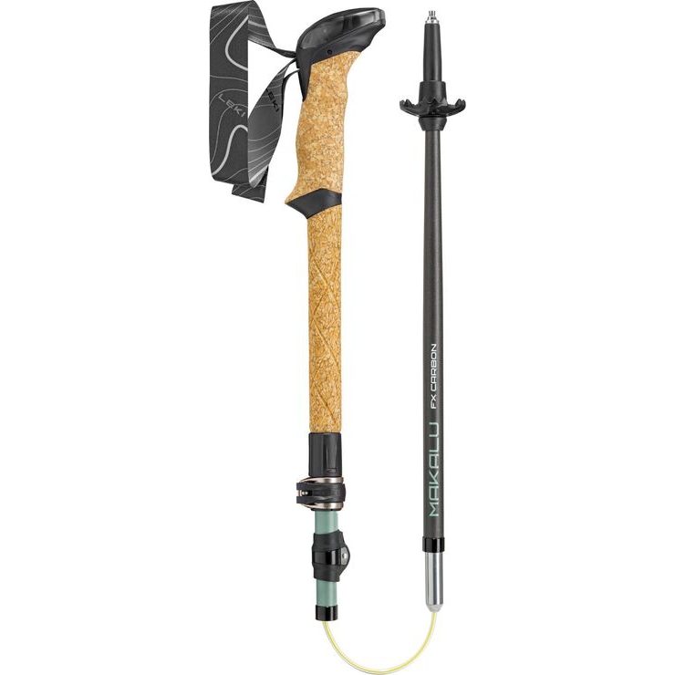 LEKI Makalu FX Carbon 100-120 cm, naturalcarbon-greygreen-white