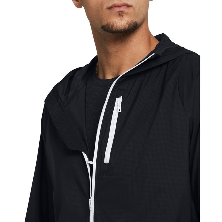 UNDER ARMOUR PHANTOM WINDBREAKER, Black / Midnight Navy / High-Vis Yellow