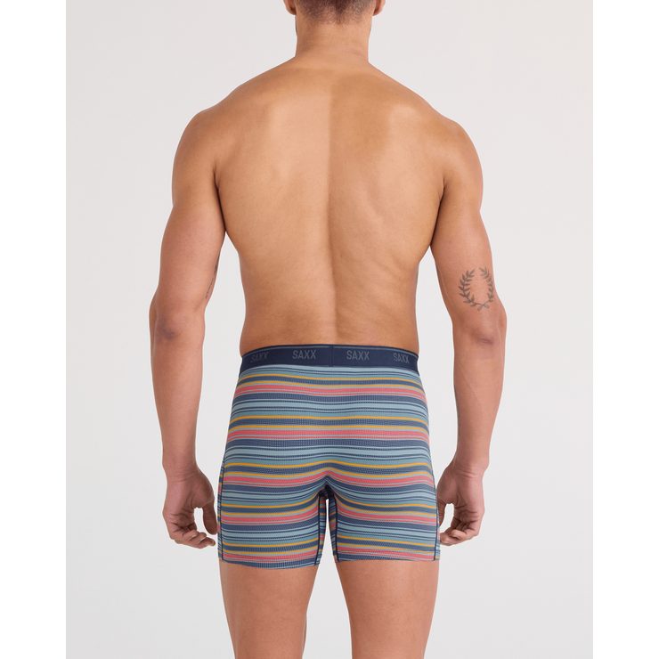 SAXX QUEST QUICK-DRY MESH BOXER BRIEF FLY 2PK harvest stripe/maritime