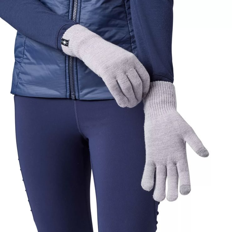 SMARTWOOL LINER GLOVE, light gray heather