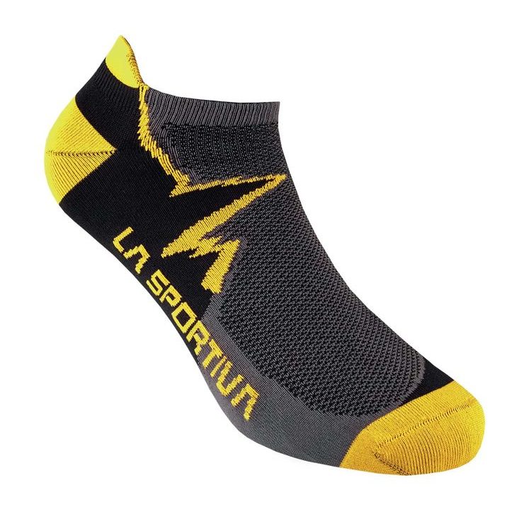 LA SPORTIVA Climbing Socks, Carbon/Yellow