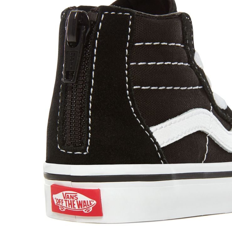 VANS TODDLER SK8-HI ZIP SHOES (1-4 years), Black/White