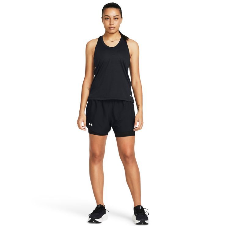 UNDER ARMOUR Fly By 2in1 Short, Black / Black / Reflective