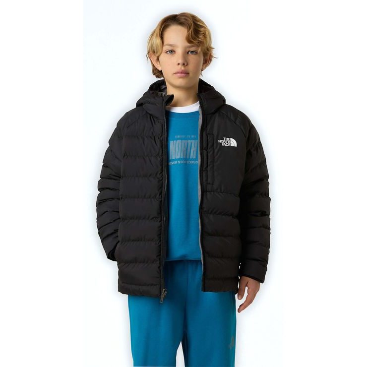 THE NORTH FACE B REVERSIBLE PERRITO HOODED JACKET, TNF BLACK/SMOKED PEARL