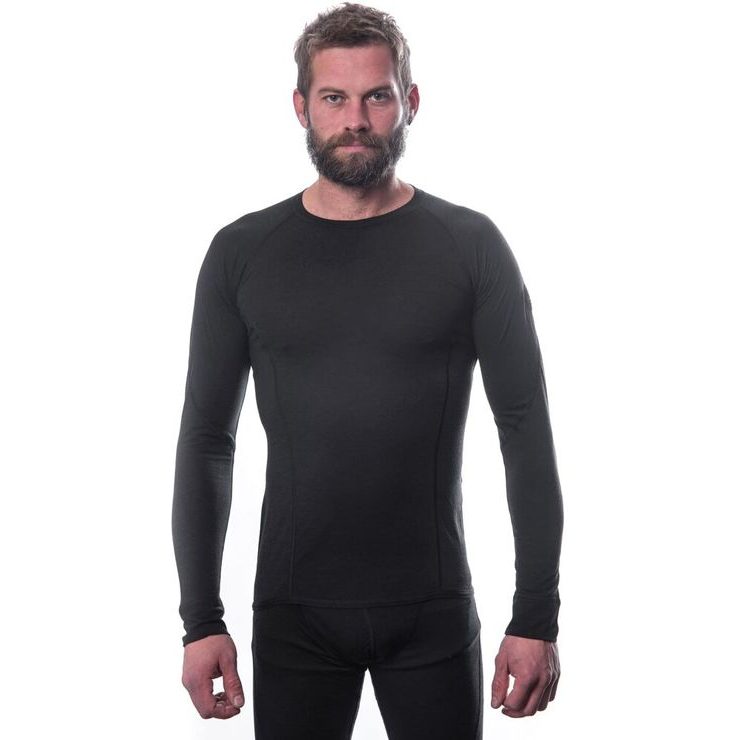 SENSOR MERINO AIR pánské triko dl.rukáv černá