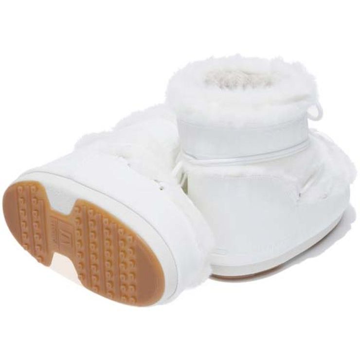 MOON BOOT ICON LOW FAUX FUR OPTICAL WHITE