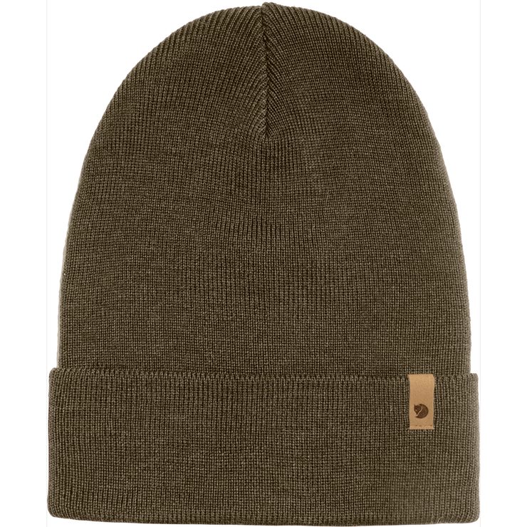 FJÄLLRÄVEN Classic Knit Hat, Dark Olive