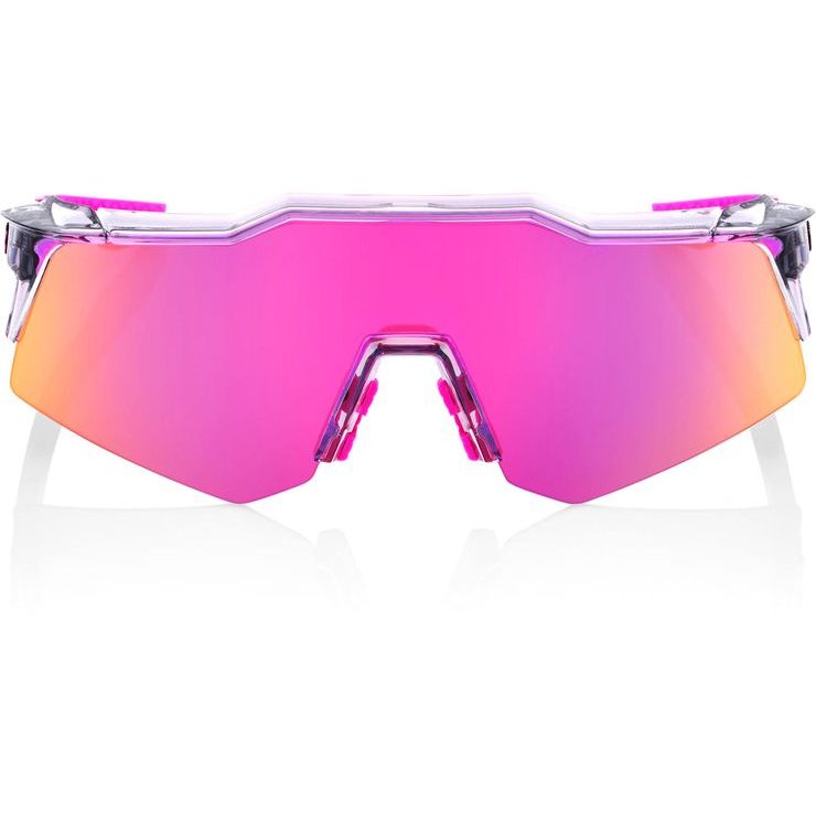 100% SPEEDCRAFT XS - Polished Translucent Grey - Purple Multilayer Mirror Lens