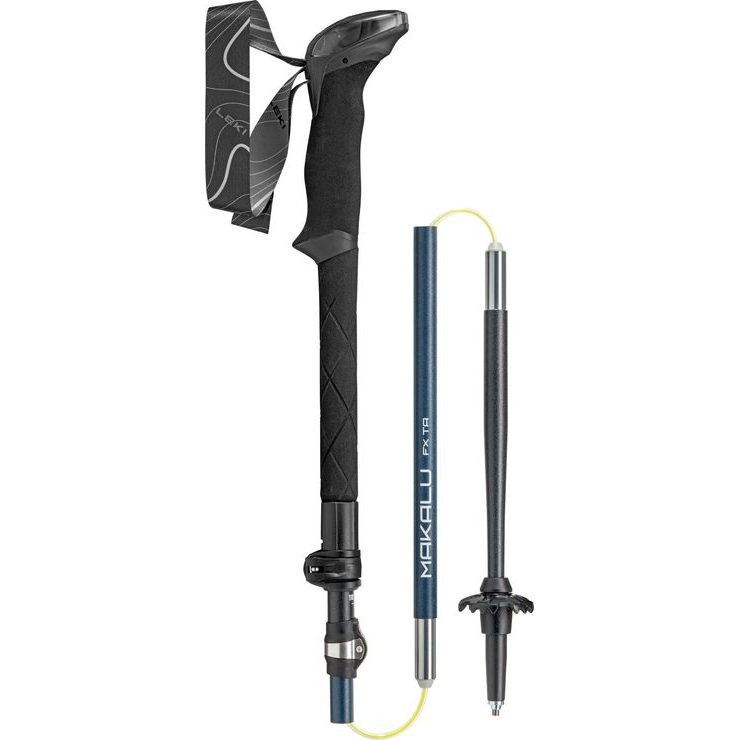 LEKI Makalu FX TA 110-130 cm, black-stone blue dark-white