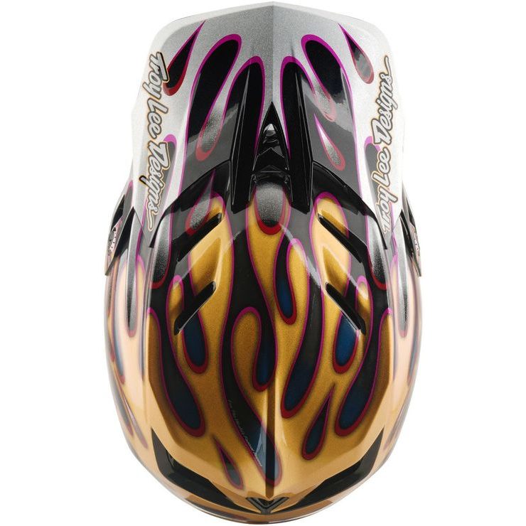 TROY LEE DESIGNS D4 CARBON MIPS OVERSPRAY GOLD / BLACK