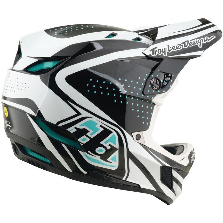 TROY LEE DESIGNS D4 POLYACRYLITE MIPS THE LINE CHARCOAL / WHITE