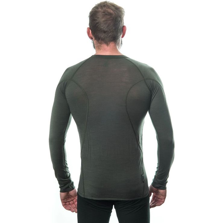 SENSOR MERINO AIR pánské triko dl.rukáv olive green
