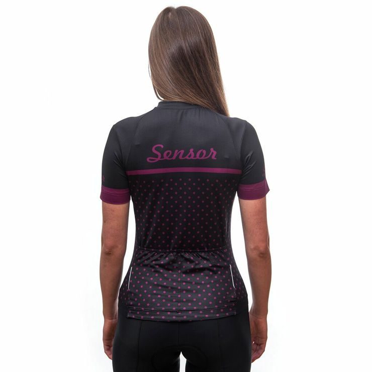 SENSOR CYKLO TOUR dámský dres kr.rukáv, black dots