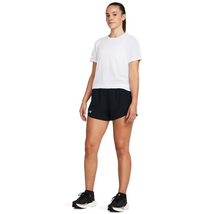 UNDER ARMOUR Fly By Short , Black / Black / Reflective