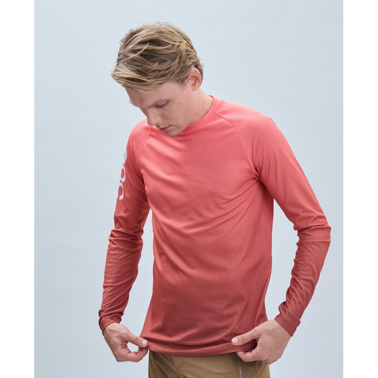 POC M's Essential MTB Lite LS Jersey Gradient Ammolite Coral