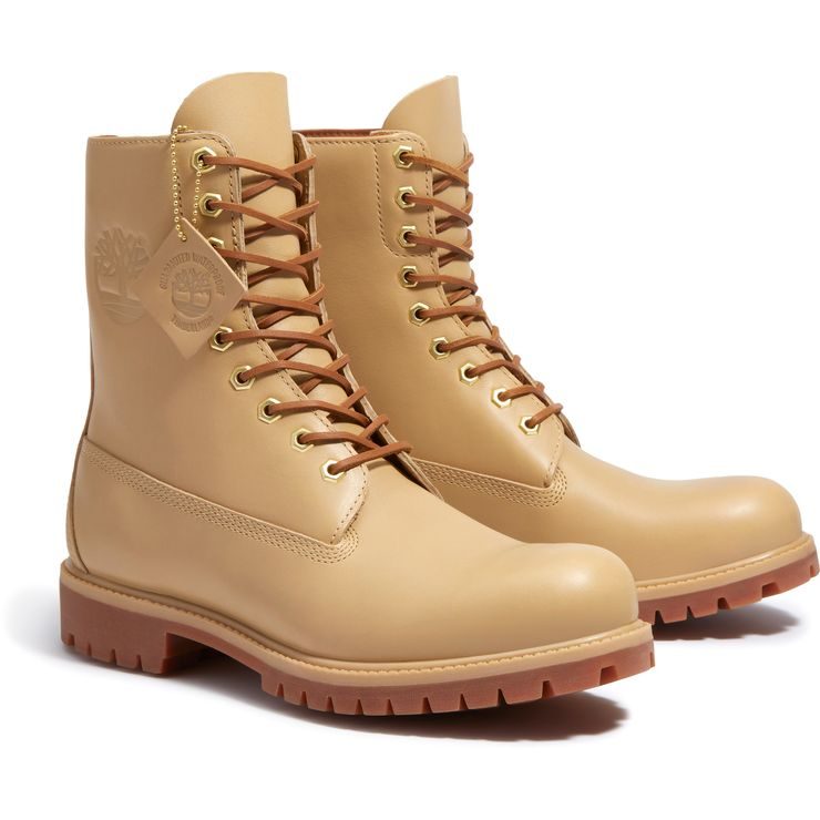 TIMBERLAND 8 Inch Premium WP Boot Medium Beige Full Grain