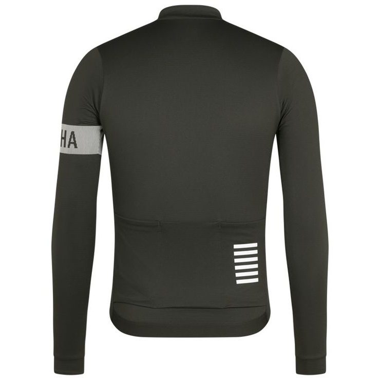 RAPHA Pro Team Men's Midweight Long Sleeve Cycling Jersey II tmavě zelená/bílá