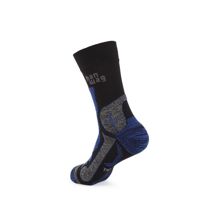 HANWAG Hanwag Trek-Merino Socke Black/Royal Blue