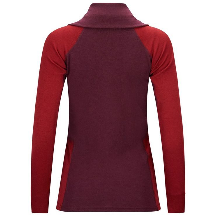 ACLIMA WarmWool Polo W's Fig/Red Dahlia