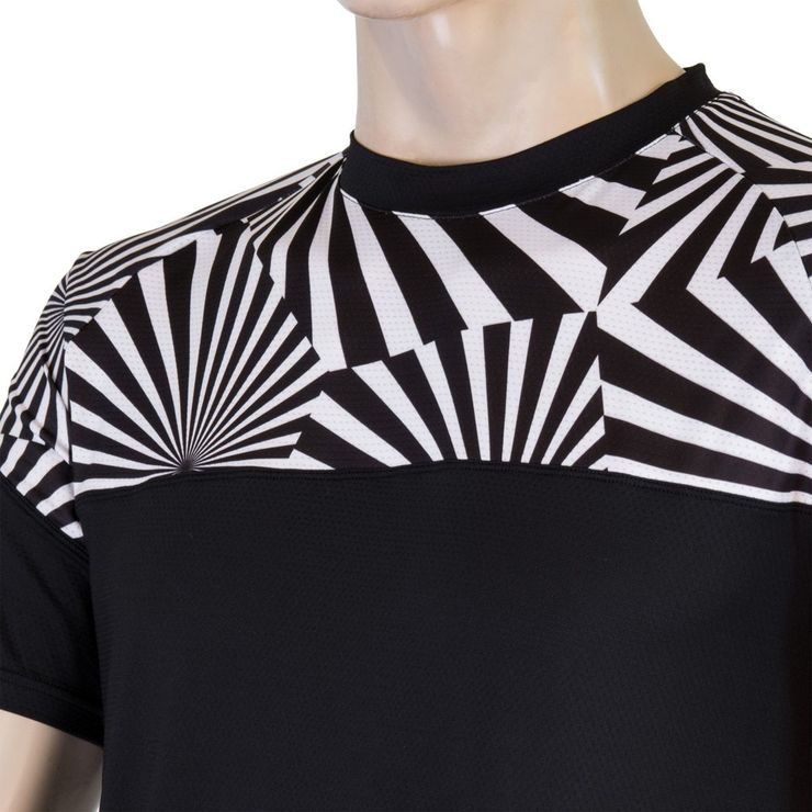 SENSOR COOLMAX IMPRESS men's shirt black/geometry
