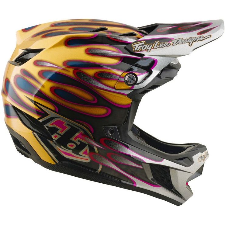 TROY LEE DESIGNS D4 CARBON MIPS OVERSPRAY GOLD / BLACK