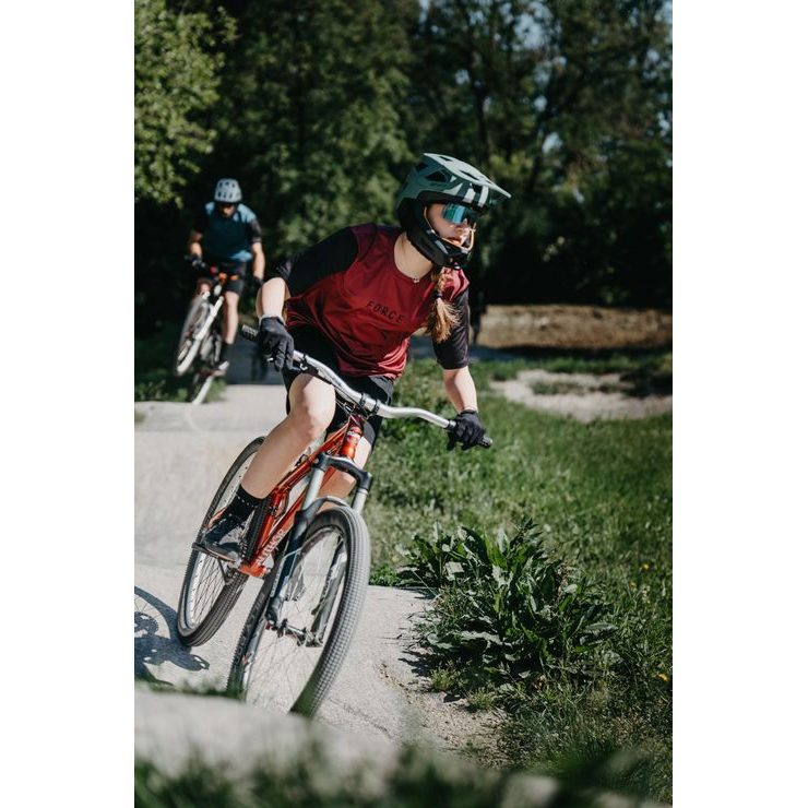 FORCE MTB RULES kr. rukáv, bordó