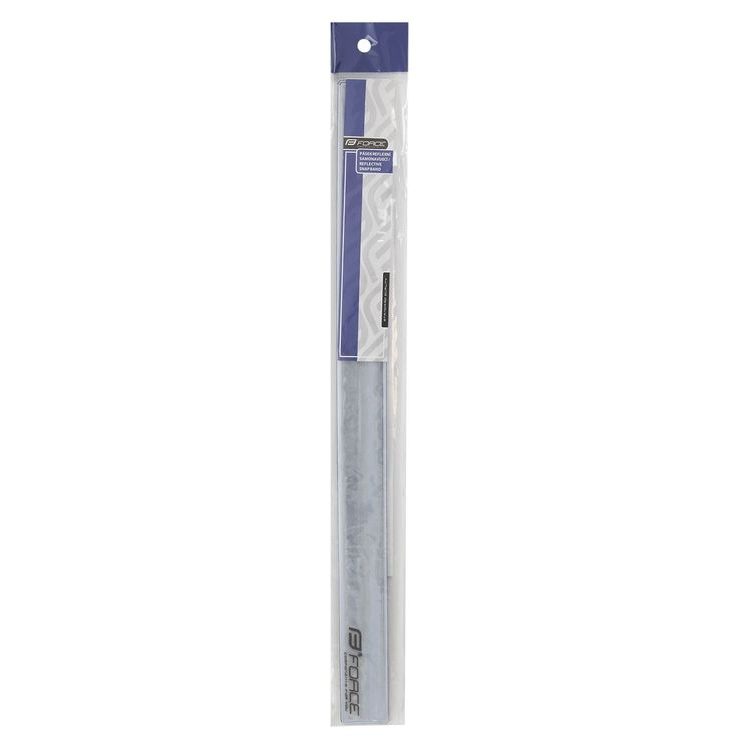 FORCE pásek reflexní FORCE samonavíjecí 38 cm, stříbrný