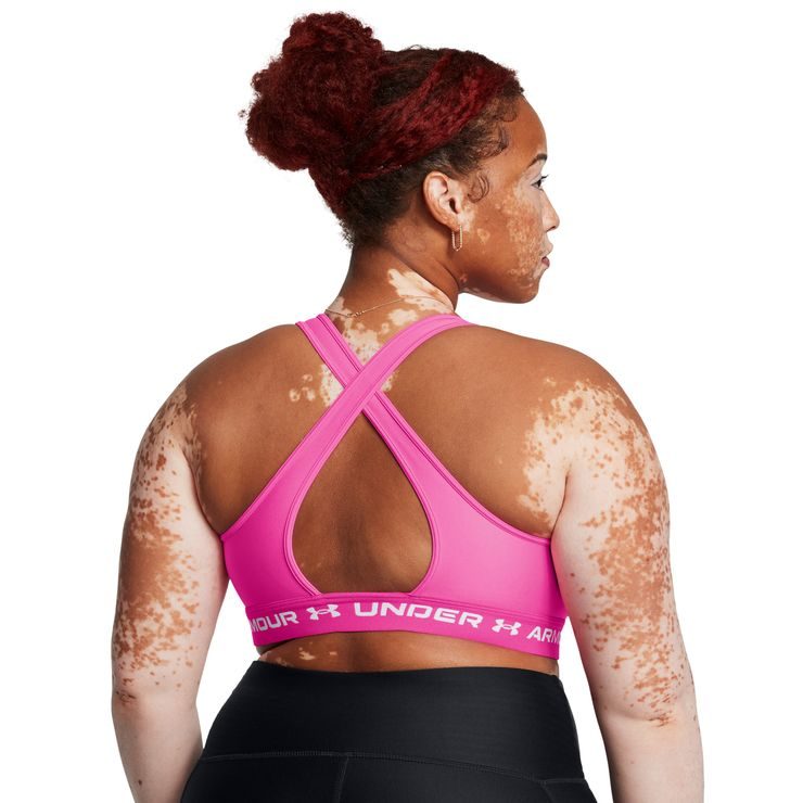 UNDER ARMOUR Crossback Mid Bra-PNK