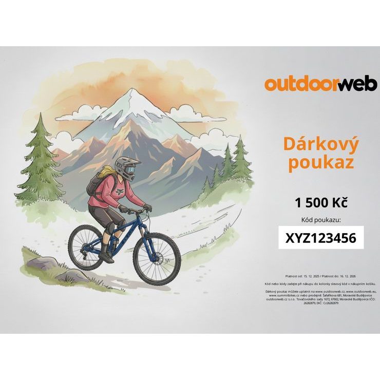 dárkový poukaz 500 Kč digitální bikerka