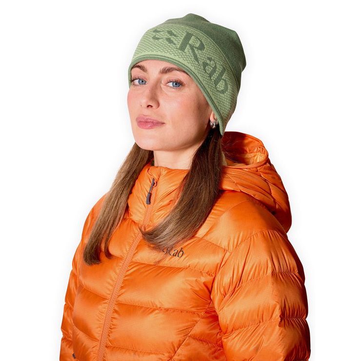 RAB Logo Band Beanie dark fig green/fig green
