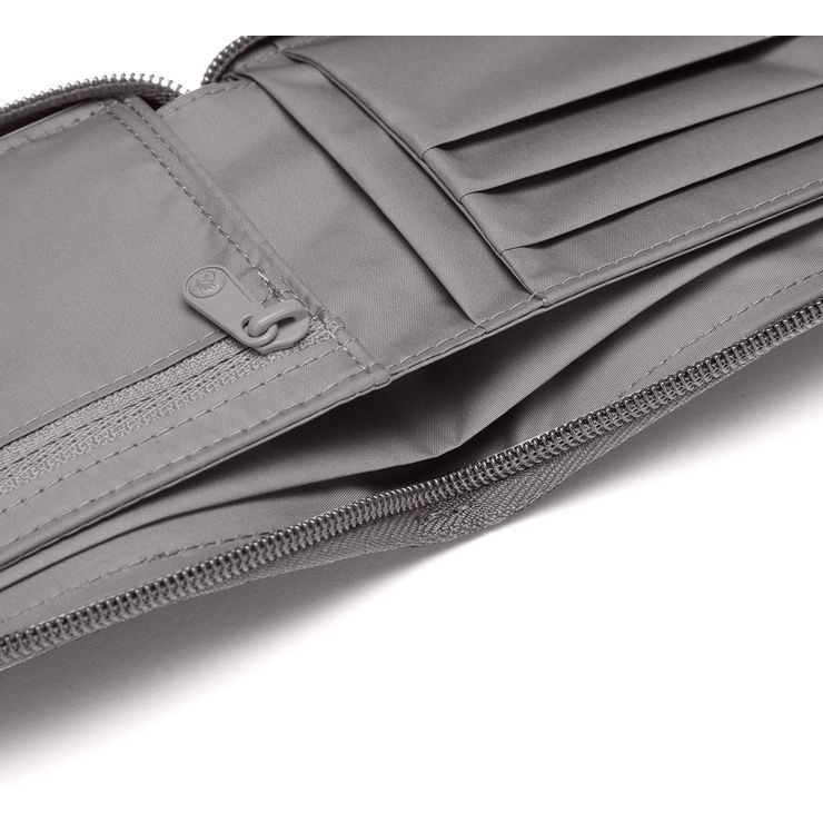 PACSAFE RFIDSAFE ZIP AROUND WALLET stone