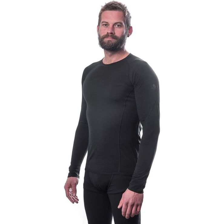 SENSOR MERINO AIR pánské triko dl.rukáv černá