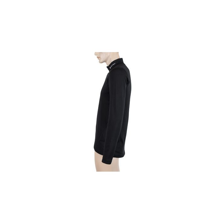 SENSOR THERMO men's long sleeve zipped shirt black