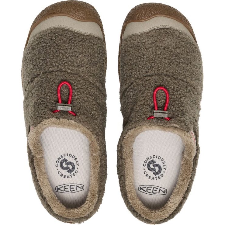 KEEN HOWSER III SLIDE WOMEN, brindle/brindle sherpa fleece