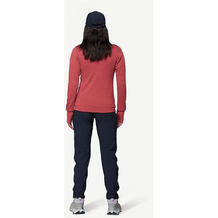 DEVOLD Egga Grid Merino Jkt Wmn Marsala/Offwhite